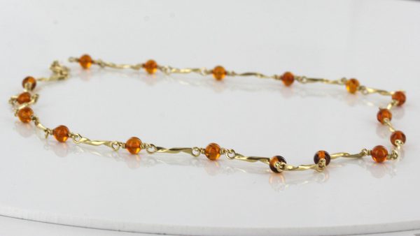 Italian Handmade German Baltic Amber Necklace in 9ct solid Gold- GN0002 RRP£750!!!