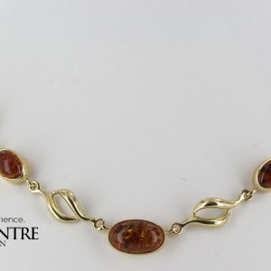 Italian Handmade German Baltic Amber Necklace in 9ct solid Gold- GN0004L RRP£1595!!!