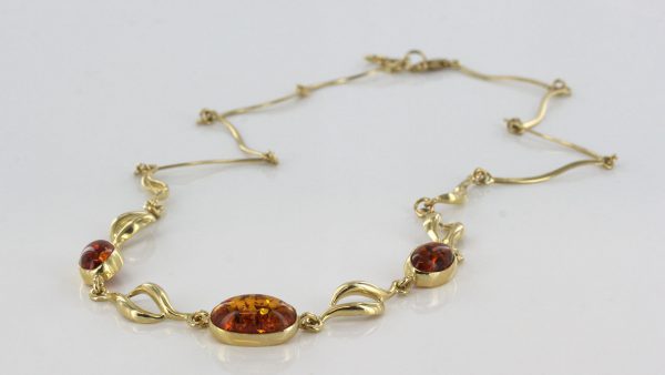 Italian Handmade German Baltic Amber Necklace in 9ct solid Gold- GN0004L RRP£1595!!!