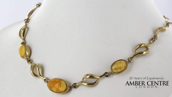 Butterscotch German Baltic Amber 9ct solid Italian Gold Necklace GN0004Y RRP£1500!!!