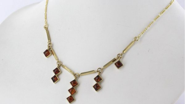 Italian Handmade German Baltic Amber Necklace in 9ct Gold- GN0005 RRP£625!!!