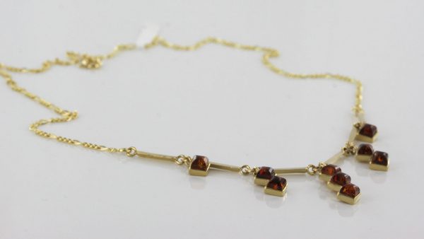 Italian Handmade German Baltic Amber Necklace in 9ct solid Gold- GN0006 RRP£675!!!