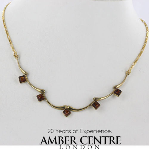 Italian Handmade German Baltic Amber Necklace in 9ct solid Gold- GN0007 RRP£575!!!