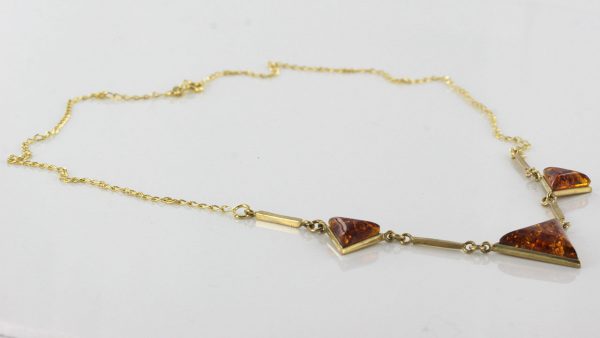 Italian Handmade German Baltic Amber Necklace in 9ct solid Gold- GN0008 RRP£625!!!