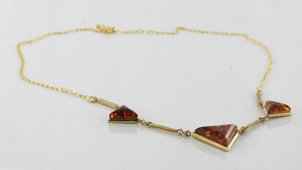 Italian Handmade German Baltic Amber Necklace in 9ct solid Gold- GN0008 RRP£625!!!
