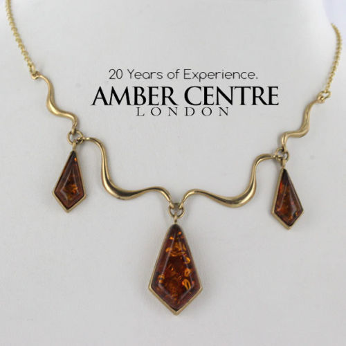 Italian Handmade German Baltic Amber Necklace in 9ct solid Italian Gold- GN0011 RRP£750!!!