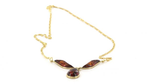 Italian Handmade German Baltic Amber Necklace in 9ct solid Gold- GN0017 RRP£375!!!