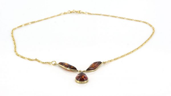 Italian Handmade German Baltic Amber Necklace in 9ct solid Gold- GN0017 RRP£375!!!