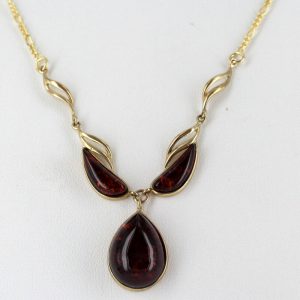 Italian Handmade German Baltic Amber Necklace in 9ct solid Gold- GN0021H RRP£750!!!