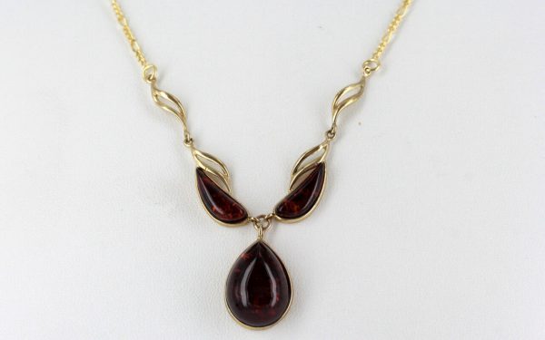 Italian Handmade German Baltic Amber Necklace in 9ct solid Gold- GN0021H RRP£750!!!