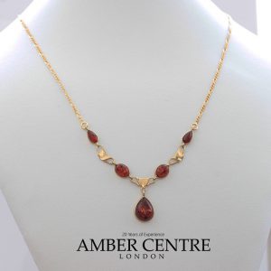 Italian Handmade German Baltic Amber Necklace in 9ct solid Gold- GN0024H RRP£595!!!