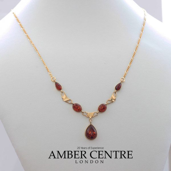 Italian Handmade German Baltic Amber Necklace in 9ct solid Gold- GN0024H RRP£595!!!
