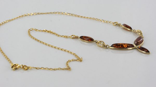 Italian Made German Elegant Baltic Amber Necklace in 9ct solid Gold- GN0039 RRP£495!!!
