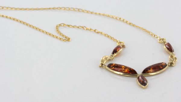 Italian Made German Elegant Baltic Amber Necklace in 9ct solid Gold- GN0039 RRP£495!!!