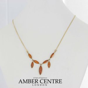 Italian Handmade German Baltic Amber Necklace in 9ct solid Gold- GN0052 RRP£495!!!