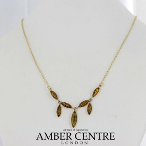 Italian Made German Green Baltic Amber Necklace in 9ct Gold-GN0052G RRP£495!!!