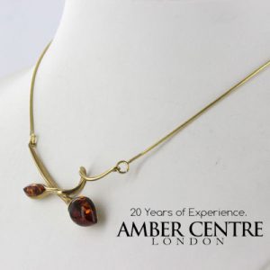 Italian Handmade German Baltic Amber Necklace in 9ct solid Gold- GN0059 RRP£595!!!