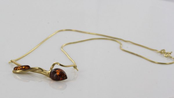 Italian Handmade German Baltic Amber Necklace in 9ct solid Gold- GN0059 RRP£595!!!