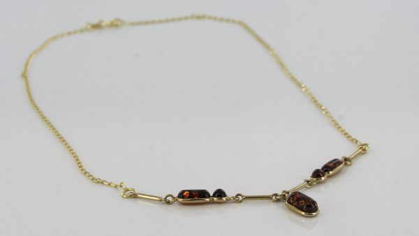 Italian Handmade German Baltic Amber Necklace in 9ct Gold- GN0066 RRP£425!!!