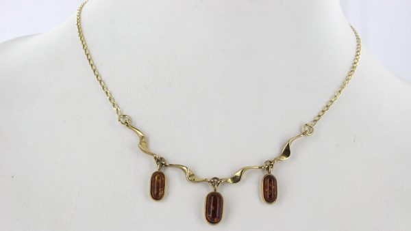 Italian Handmade German Baltic Amber Necklace in 9ct solid Gold- GN0067 RRP£475!!!