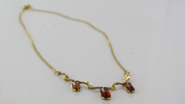 Italian Handmade German Baltic Amber Necklace in 9ct solid Gold- GN0067 RRP£475!!!