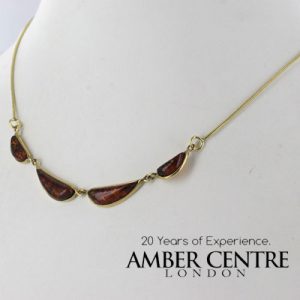 Italian Handmade German Baltic Amber Necklace in 9ct solid Gold- GN0071 RRP£495!!!