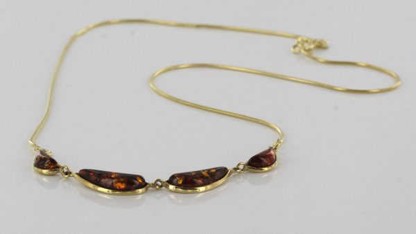 Italian Handmade German Baltic Amber Necklace in 9ct solid Gold- GN0071 RRP£495!!!