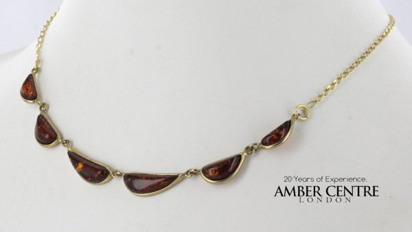 Italian Handmade German Baltic Amber Necklace in 9ct solid Gold- GN0072 RRP£475!!!