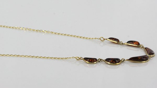 Italian Handmade German Baltic Amber Necklace in 9ct solid Gold- GN0072 RRP£475!!!