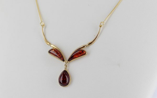 Italian Handmade German Baltic Amber Necklace in 9ct solid Gold- GN0074 RRP£525!!!