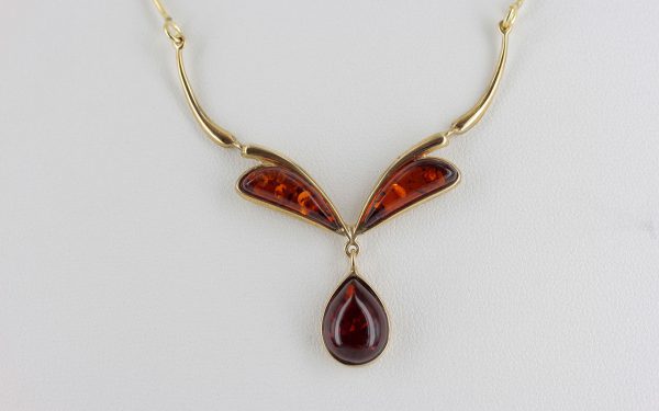 Italian Handmade German Baltic Amber Necklace in 9ct solid Gold- GN0074 RRP£525!!!