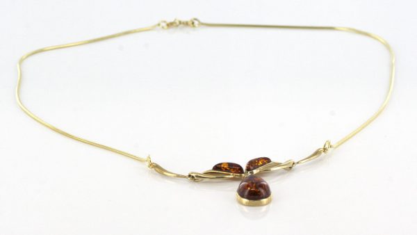 Italian Handmade German Baltic Amber Necklace in 9ct solid Gold- GN0080 RRP£575!!!