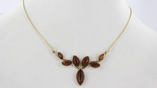 Italian Handmade German Baltic Amber Necklace in 9ct solid Gold- GN0088 RRP£595!!!