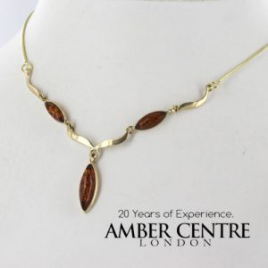 Italian Handmade German Baltic Amber Necklace in 9ct solid Gold- GN0089 RRP£495!!!