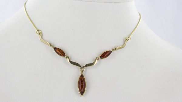 Italian Handmade German Baltic Amber Necklace in 9ct solid Gold- GN0089 RRP£495!!!