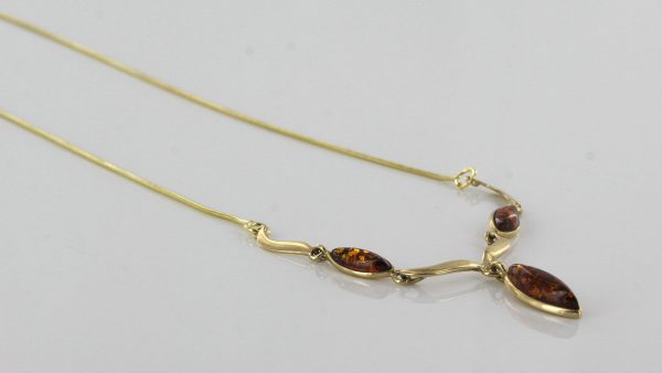 Italian Handmade German Baltic Amber Necklace in 9ct solid Gold- GN0089 RRP£495!!!