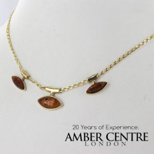 Italian Handmade German Baltic Amber Necklace in 9ct solid Gold- GN0090 RRP£345!!!