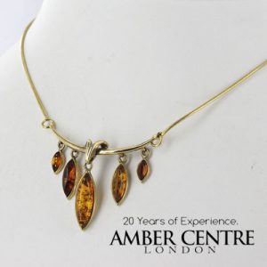 Italian Handmade German Baltic Amber Necklace in 9ct solid Gold- GN0091 RRP£550!!!