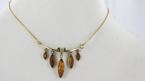 Italian Handmade German Baltic Amber Necklace in 9ct solid Gold- GN0091 RRP£550!!!