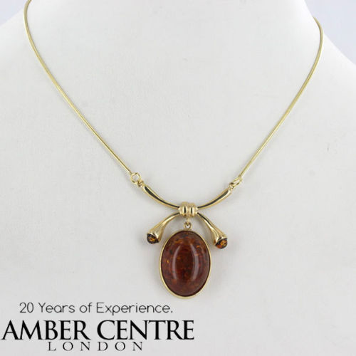 Italian Handmade German Baltic Amber Necklace in 9ct solid Gold- GN0094 RRP£750!!!