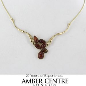 Italian Handmade German Baltic Amber Necklace in 9ct solid Gold- GN0096RRP£525!!!