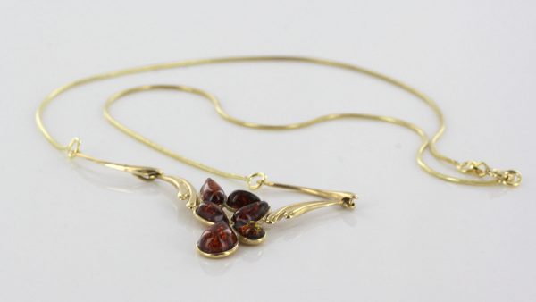 Italian Handmade German Baltic Amber Necklace in 9ct solid Gold- GN0096RRP£525!!!