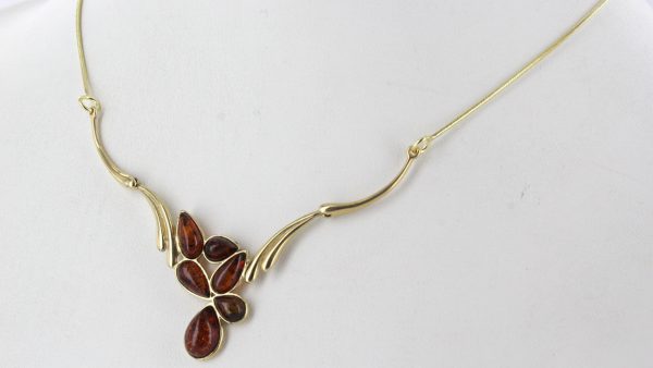 Italian Handmade German Baltic Amber Necklace in 9ct solid Gold- GN0096RRP£525!!!