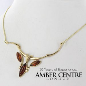 Italian Handmade German Baltic Amber Necklace in 9ct solid Gold- GN0097 RRP£675!!!