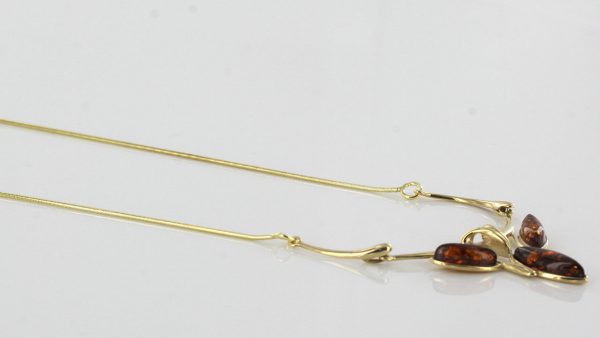 Italian Handmade German Baltic Amber Necklace in 9ct solid Gold- GN0097 RRP£675!!!