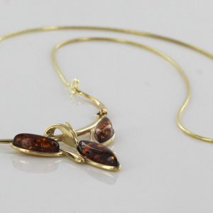 Italian Handmade German Baltic Amber Necklace in 9ct solid Gold- GN0097 RRP£675!!!