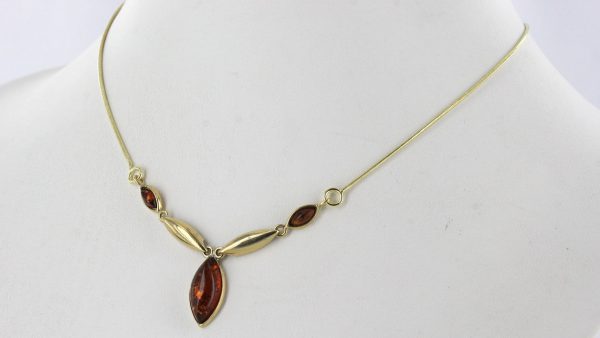 Italian Handmade German Baltic Amber Necklace in 9ct solid Gold- GN0098 RRP£475!!!