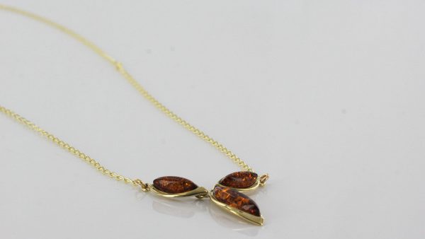 Italian Handmade German Baltic Amber Necklace in 9ct solid Gold- GN0100 RRP£395!!!