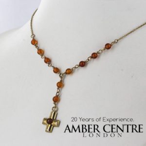Italian Handmade German Baltic Amber Necklace in 9ct solid Gold- GN0110 RRP£395!!!