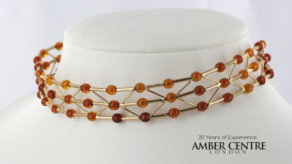 Italian Handmade German Baltic Amber Necklace in 9ct solid Gold- GN0114 RRP£1000!!!